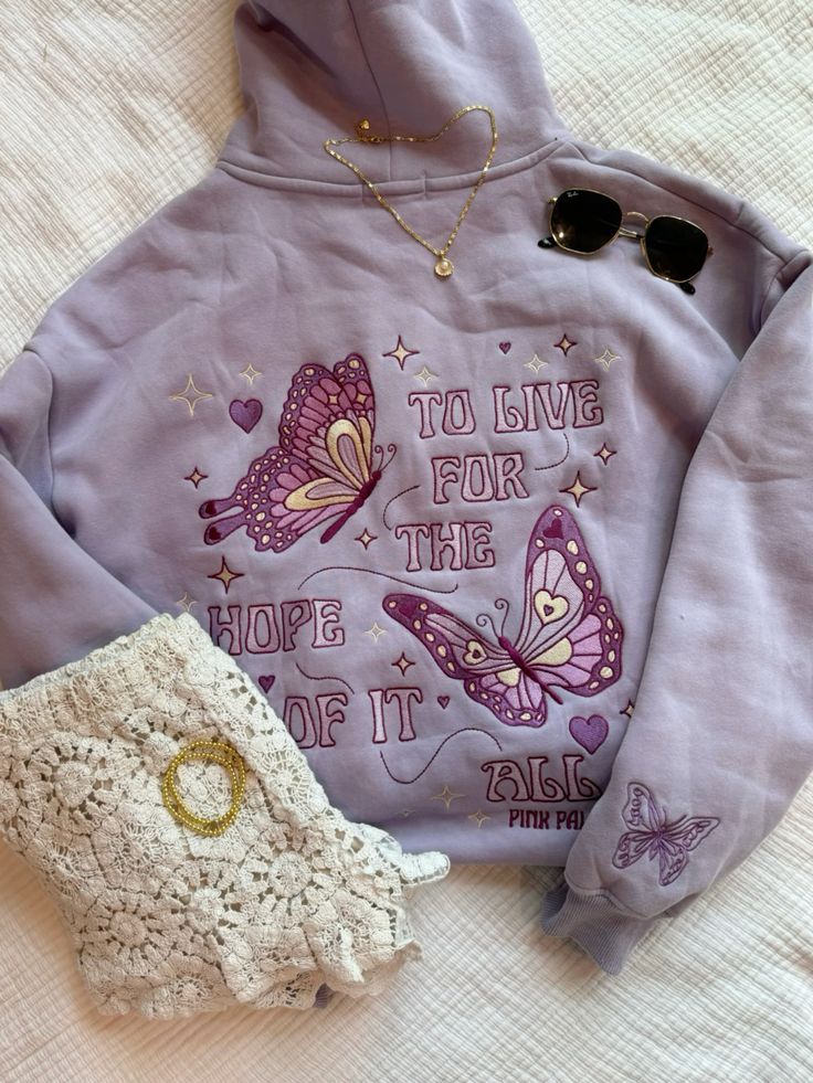 PALM PUFF HOODIE --- "TO LIVE FOR THE HOPE OF IT ALL"