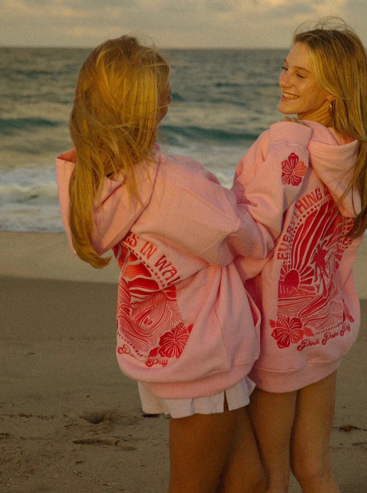 PALM PUFF HOODIE ----"EVERYTHING COMES IN WAVES"