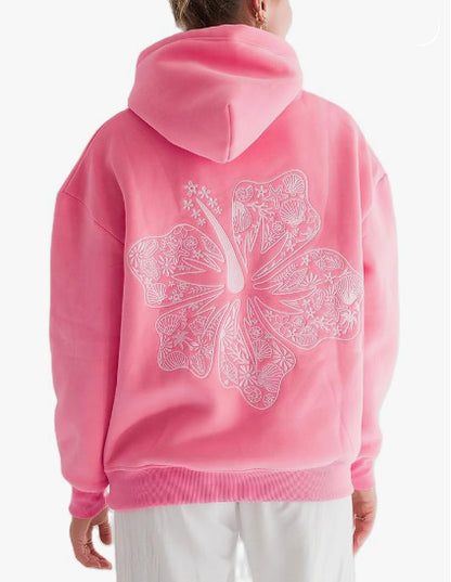 PALM PUFF HOODIE --- "HIBISCUS"