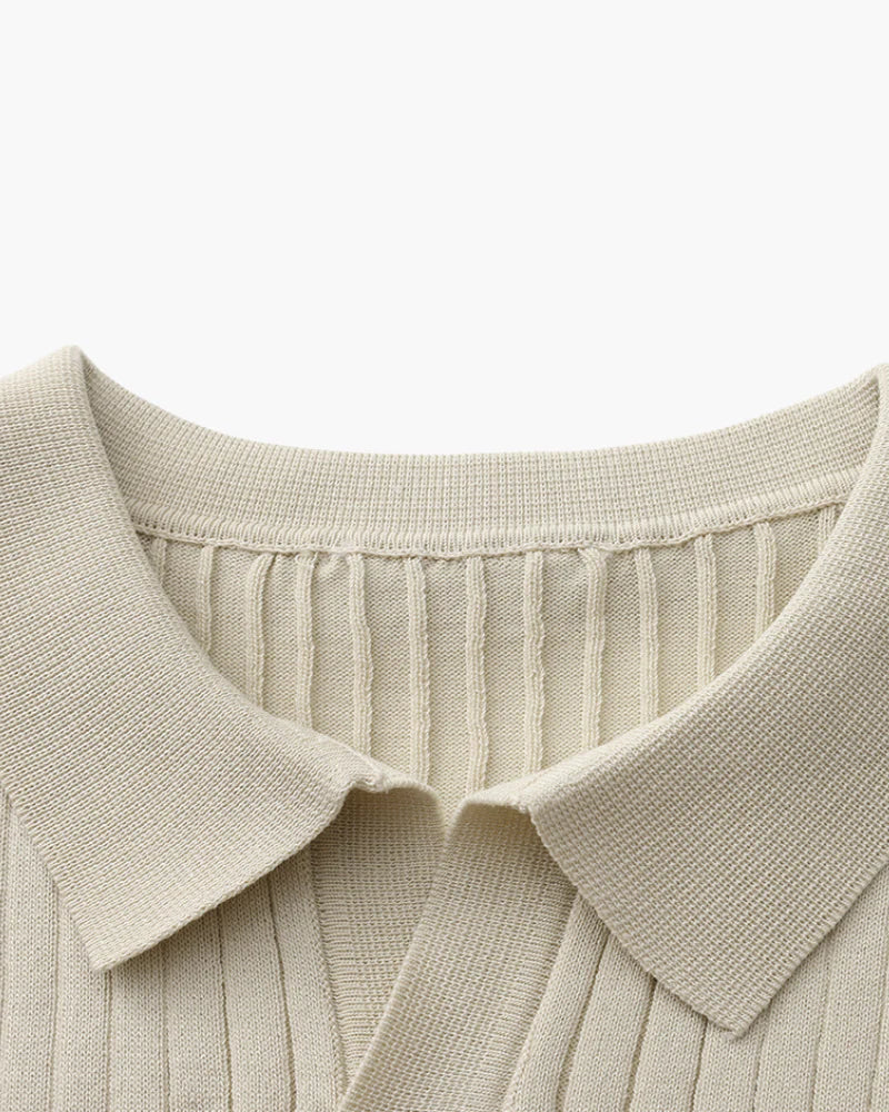Old Money Premium Ribbed Polo