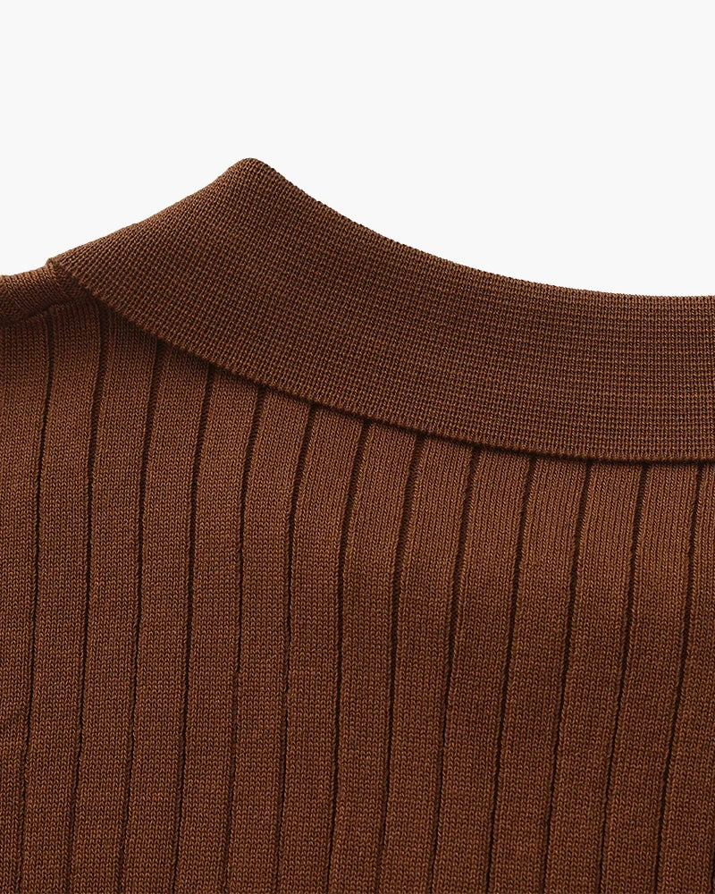 Old Money Premium Ribbed Polo