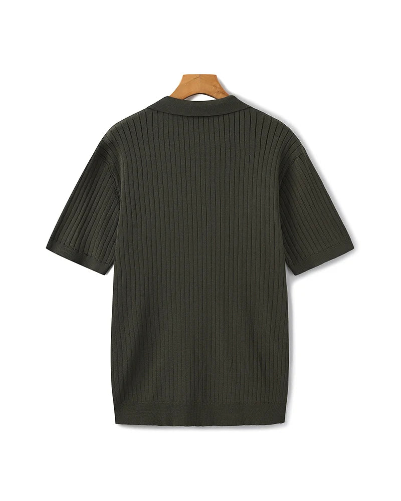 Old Money Premium Ribbed Polo