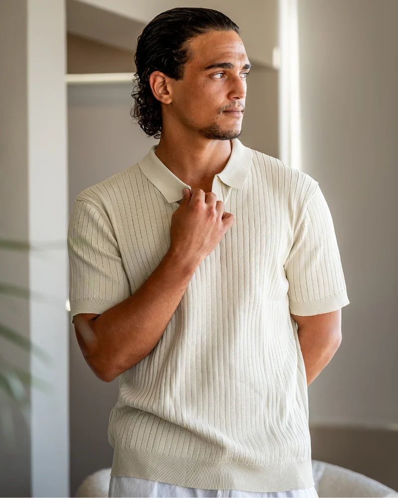 Old Money Premium Ribbed Polo