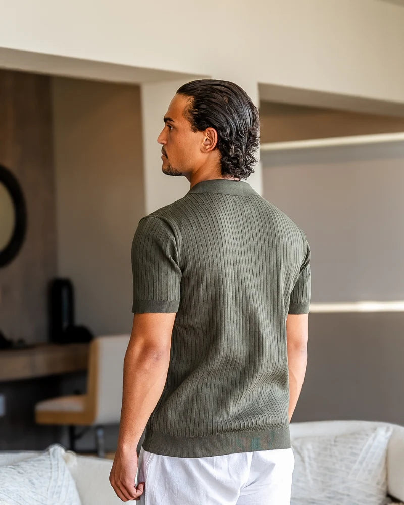 Old Money Premium Ribbed Polo