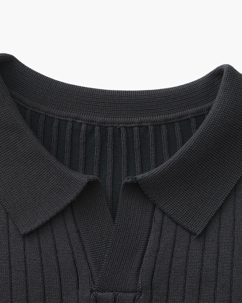 Old Money Premium Ribbed Polo