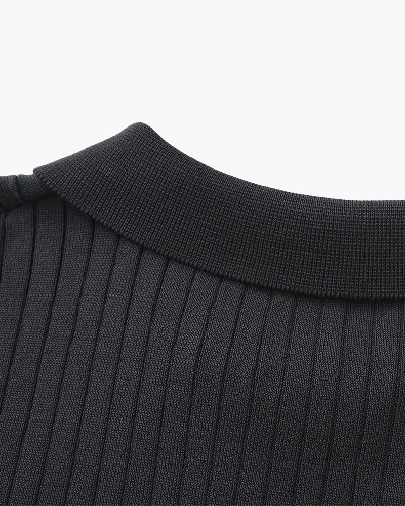 Old Money Premium Ribbed Polo