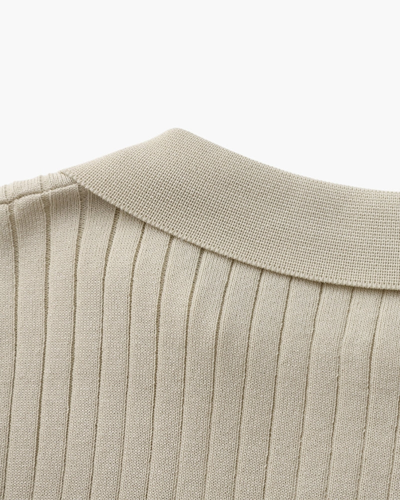 Old Money Premium Ribbed Polo