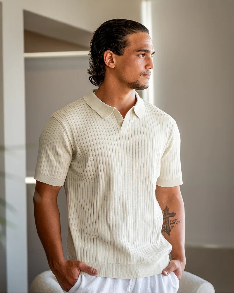 Old Money Premium Ribbed Polo