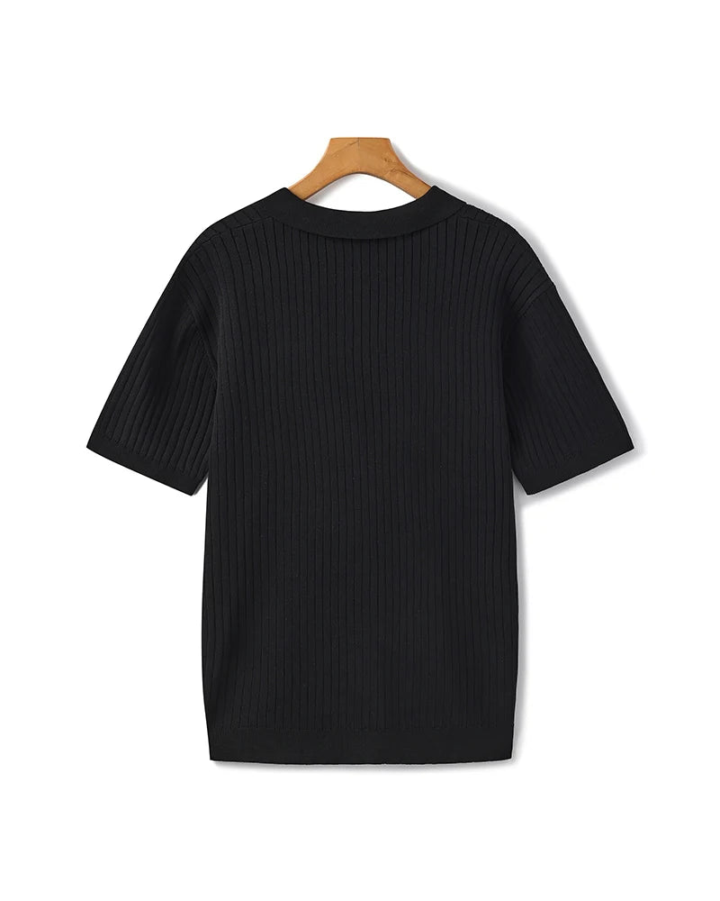 Old Money Premium Ribbed Polo