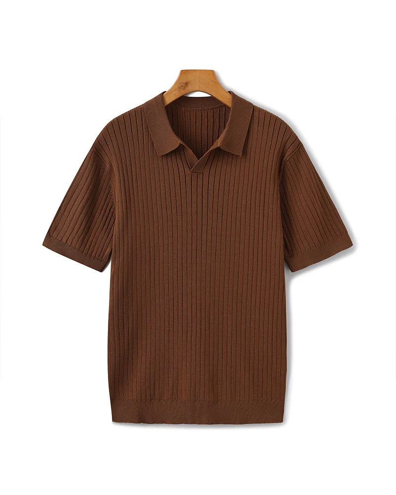 Old Money Premium Ribbed Polo
