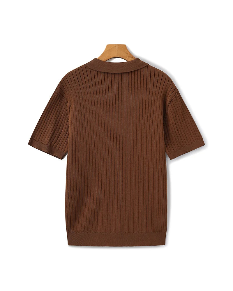 Old Money Premium Ribbed Polo