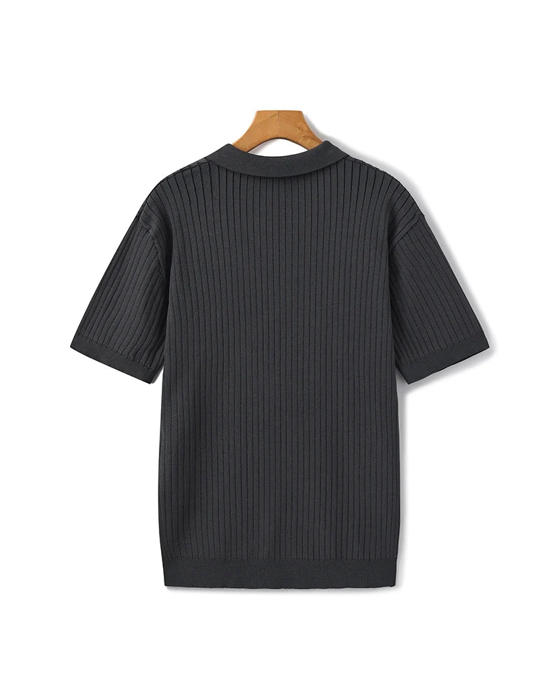 Old Money Premium Ribbed Polo