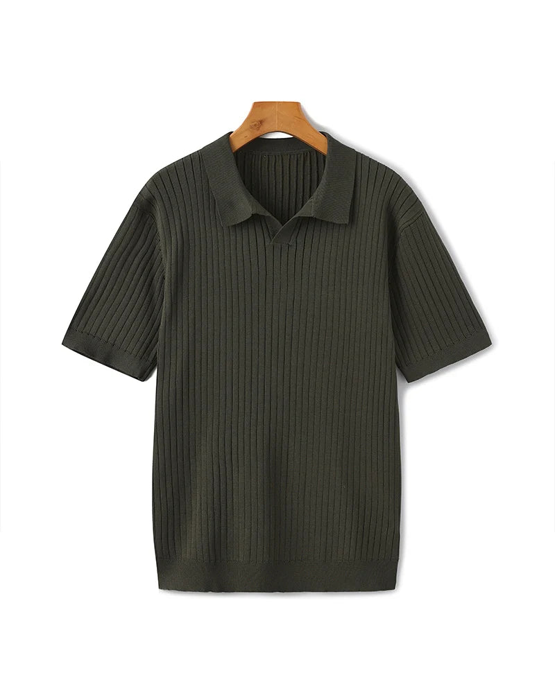 Old Money Premium Ribbed Polo