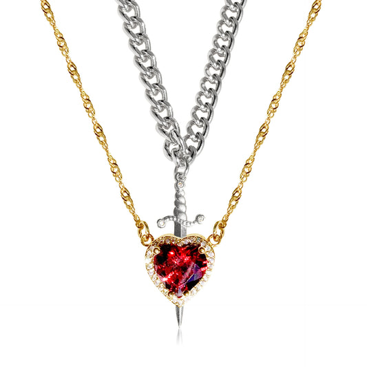 HEART & SWORD NECKLACE