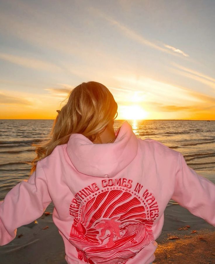 PALM PUFF HOODIE ----"EVERYTHING COMES IN WAVES"
